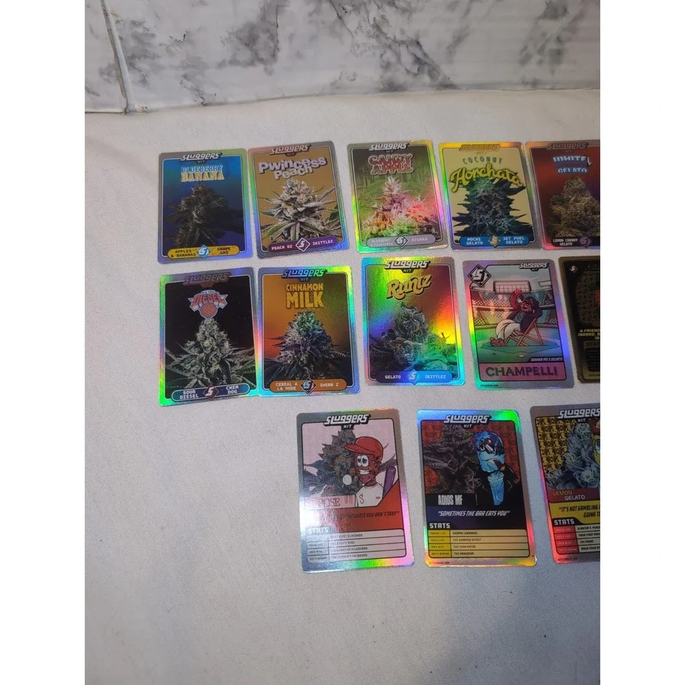 Sluggers Hit Lot of 15 Collectible Holographic Trading Cards 420